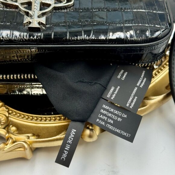 🆕 VIVIENNE WESTWOOD 🧿 NWT Rachel Camera Crossbody Bag - Vegan Croc - AUTH - Picture 9 of 13
